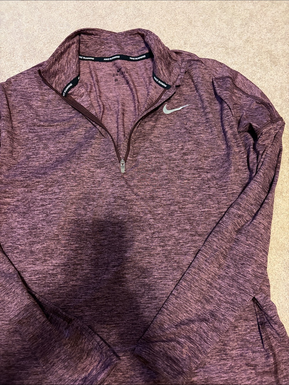 Nike Heather Plum/heathered pink Quarter-Zip Pullover